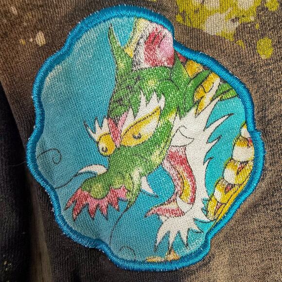 Ed Hardy Tattoo Art Hoodie S Dragon Geisha Tiger Love Kills Spray Zip Jacket - Picture 12 of 15